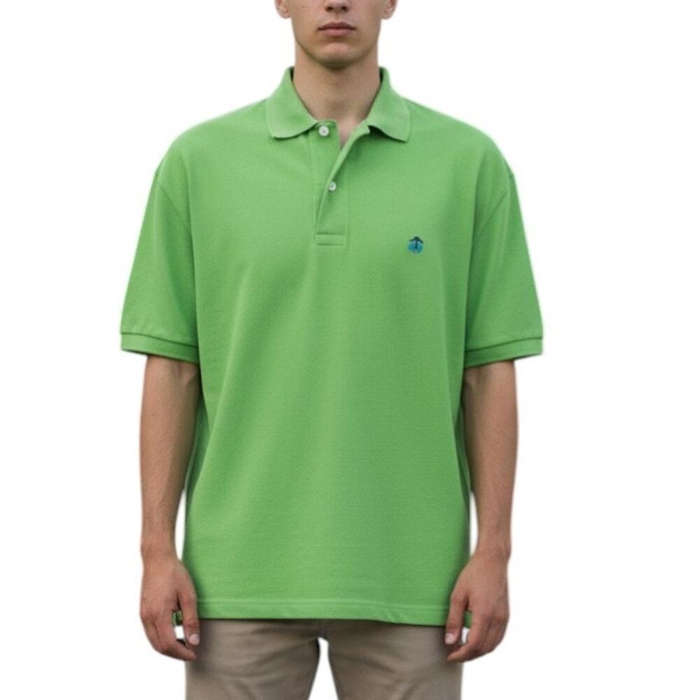 BROOKS BROTHERS Golden Fleece Performance Polo Men M Original fit Green Mesh